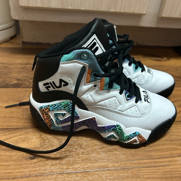 Fila Kids' White and Black Sneakers with Colorful Details - Picture 4 of 4
